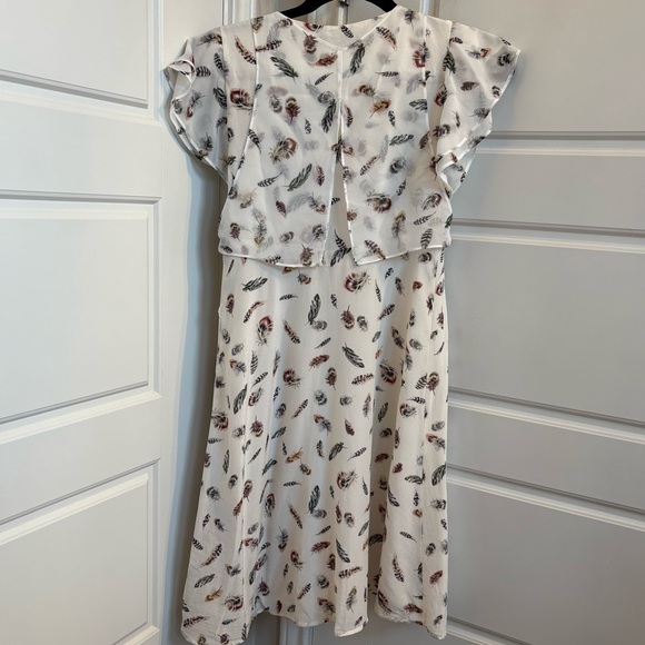 The Kooples Feather Print Silk Dress Size XS - Picture 8 of 10